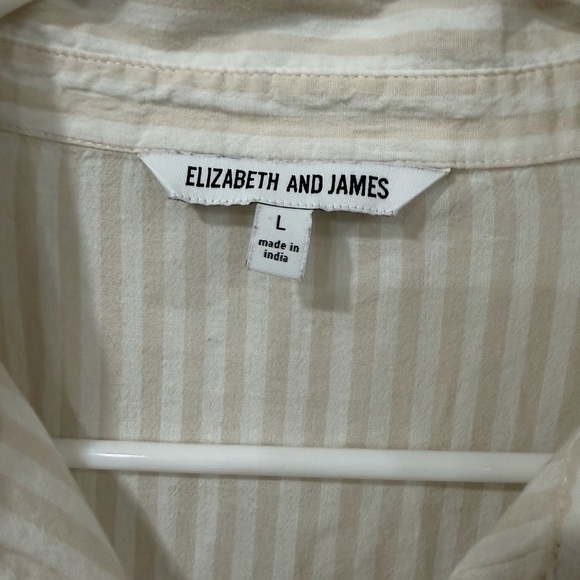 Elizabeth and James Cream Striped Shirt - Picture 2 of 4